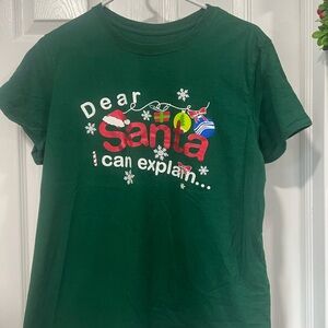 Green 'Dear Santa' Graphic T-Shirt